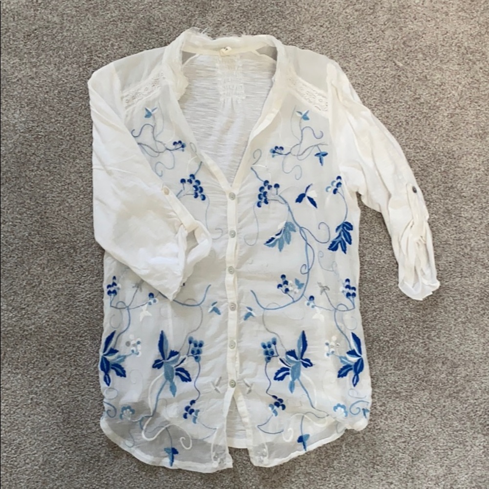 Embroidered Boho Top
